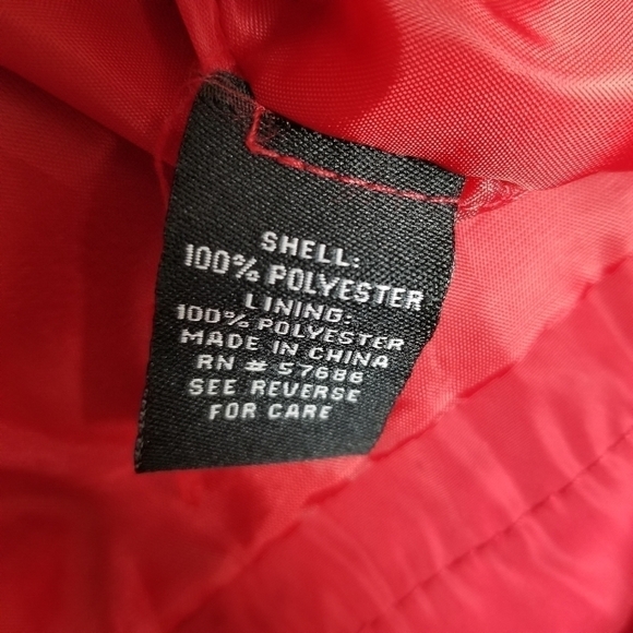 New Look Womens Red Rainbow Stripe Full Zip Jacket Hood Windbreaker Medium - Picture 9 of 12